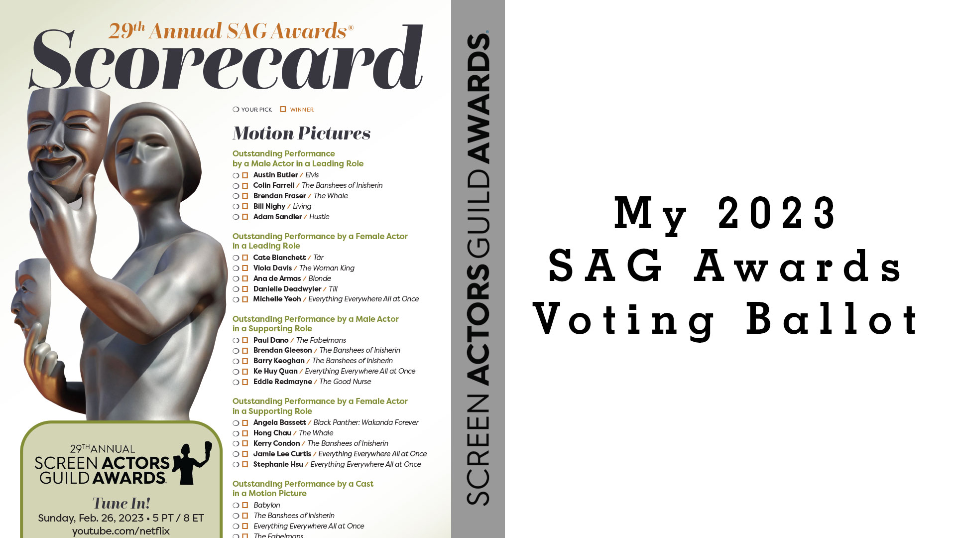 My 2023 SAG Awards Voting Ballot Chris Rogers The Actor