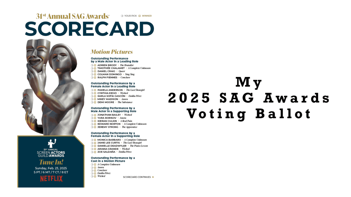 My 2025 SAG Awards Voting Ballot